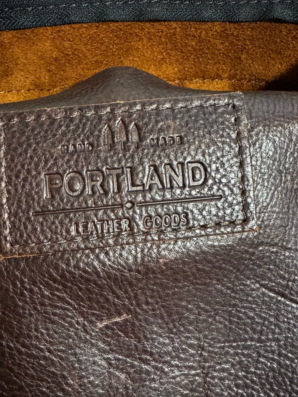 Portland Leather Goods Large Leather Backpack Tote Brown Full Grain Leather - Picture 4 of 6